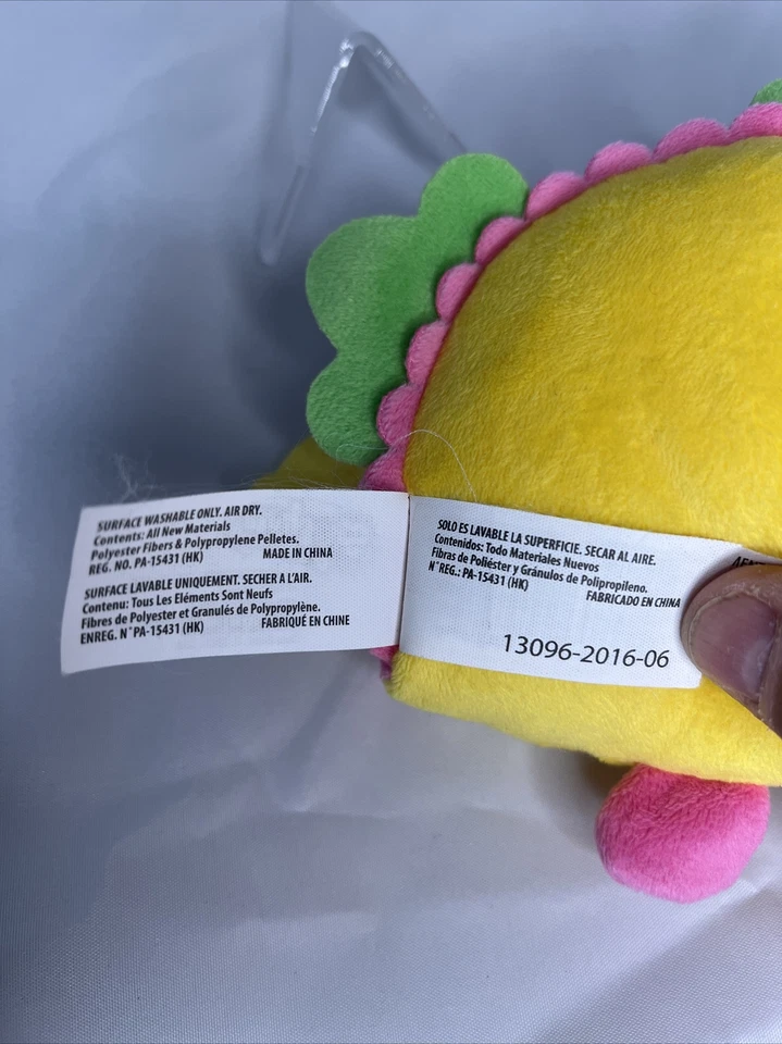 Shopkins Plush Taco Terrie Soft Stuffed Toy Just Play Mustache Tomato Lettuce - Image 4 of 4