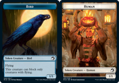 Bird Token // Human Token - Foil x1 - Innistrad: Midnight Hunt - NM-Mint, Englis
