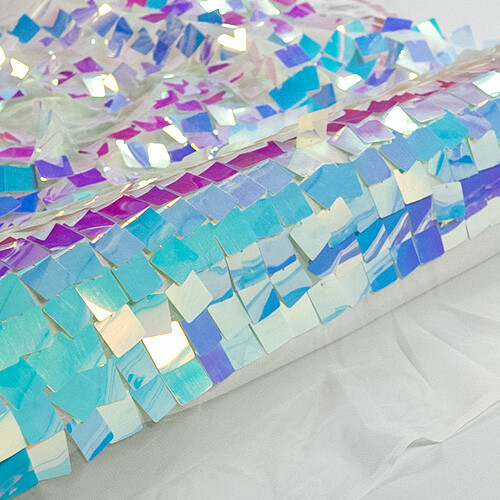Mermaid look hologram sequin fabric, Dressmaking WIDE WIDTH - Picture 3 of 4