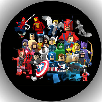 Tortenaufleger Party Tortenbild Fondant - Oblate Lego Marvel Super Heroes P5