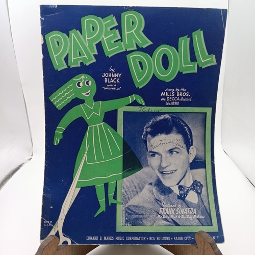 Paper Doll By Johnny Black Sheet Music Vintage 1942 Featuring Frank Sinatra