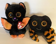 Plush TY Halloween Echo Bat & Cobb Spider Stuffed Animal