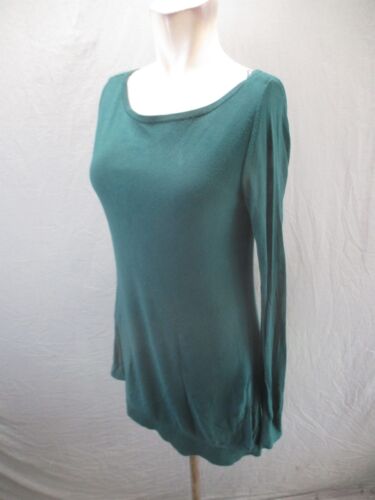 White House Black Market Size M Womens Green Long Sleeve Short Sweater Dress 425 - Picture 3 of 11