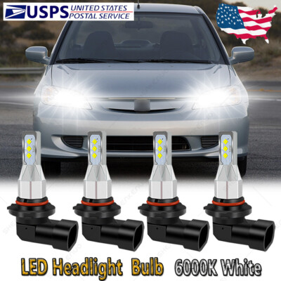 For Honda Civic 2004-2005 Combo LED Headlights Lamp High/Low Beam