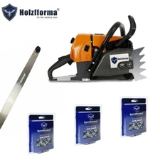 US Holzfforma G660 92cc Gasoline Chainsaw Power Head +62" 3/8 .063 185 Bar Chain