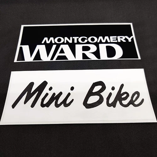 Set of 2 Montgomery Ward Mini Bike DECALS 2