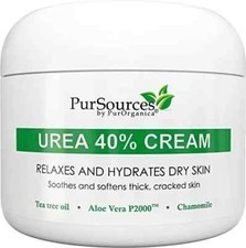 PurOrganica Urea 40 Foot Cream - Made in USA 4 Ounce Pack of 1 , Pack 1