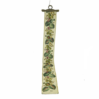 Embroidered Bell Pull Vintage Denmark 1961 Embroidery R142