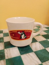 Vintage Tall Pine Council Michigan Ceramic Boy Scouts Mug Made in the USA