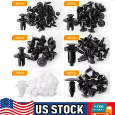 For Honda 100Pcs Car Bumper Hood Clips Retainer Rivet Fastener Fender Push Pin