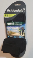 BRIDGEDALE HIKE LIGHT WEIGHT T2 COOLMAX SPORT GRAPHITE GRAY BOOT SOCKS, SMALL