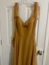 Kleinfeld Bridesmaid Dress - Mustard/Amber Size 10