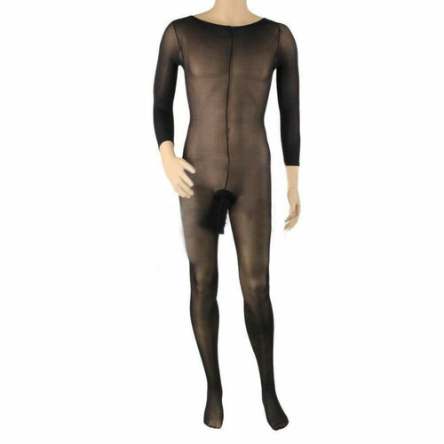 Mens Sexy 10D PLUS SIZE Sheer Body Stocking Stretchy Bodysuit Jumpsuit Underwear - Picture 5 of 10
