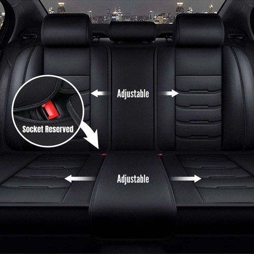 For Kia Forte 2014-2024 Breathable Car 5-Seats Cover Full Set PU Leather Cushion - Picture 11 of 12