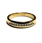 14k yellow gold .30ct Si1 H round diamond mens wedding band ring 4.5g gents 10