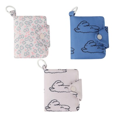 Floral Rabbit Small Wallet Practical Coin Purse Cable Key