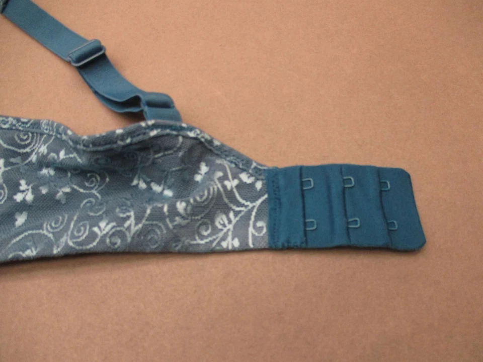 Sujetador Demi ajustable 36C Lilyette para mujer azul sin forro con aros cierre trasero 8T Foto 4 de 4