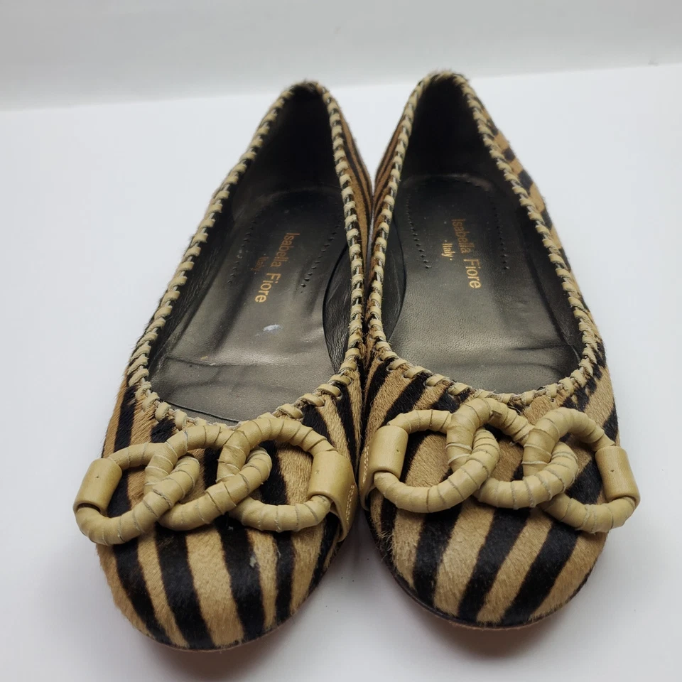 Isabella Fiore Zapatos Mujer 8M Rayas Tigre Italia Texturizado Rosa Pin Up 8 M Foto 3 de 4