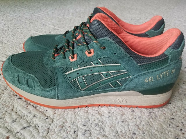 asics gel lyte 3 green orange