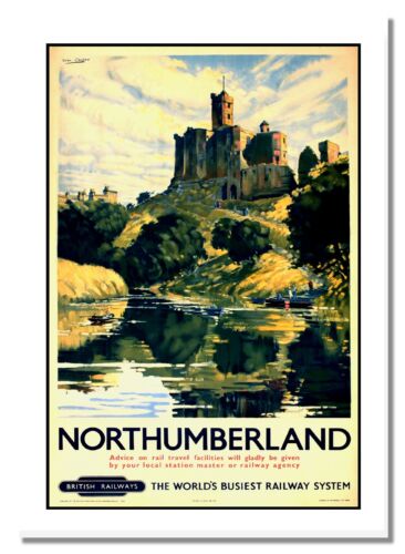 Northumberland #3 Railway Vintage Advert Travel Ceremonial County Castle Poster - Picture 1 of 6