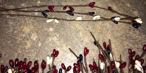 Set/50 7" 7 inch AMERICANA AMERICAN Pip Berry Garland Picks Craft Supplies Pips - Picture 3 of 8