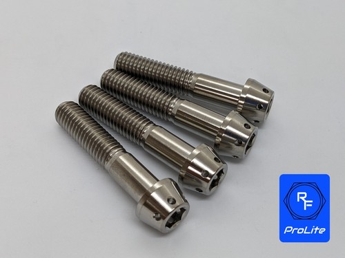 Ducati 748 Titanium Fork Bottom Pinch Bolts 95-00 Ti Taper Socket / Hex Flange - Picture 2 of 12