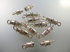75 or 100 pcs Silver plated screw barrel clasps--smaller size 8 mm long