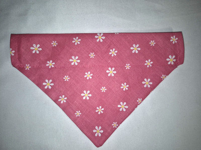 Over Collar Slide on Pet Dog/Cat Daisies Bandana Scarf (S/M/L) New Handmade