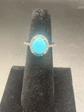 STS Jewels 925 Sterling Silver Turquoise Ring Size 5 A Beautiful Fashion Ring