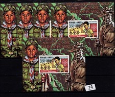 + 5X DŻIBUTI - MNH - S/S - HARCERZE - NATURA