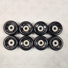 Vintage Metaflex Easy Rider MINI Black Roller Skate Wheels Set of 8