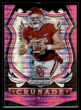 2020 Panini Prizm Draft Picks Pink Crusade Baker Mayfield Oklahoma Sooners #20