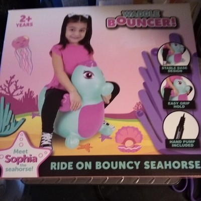 Waddle Friends Bouncer Bounce on Sophia Seahorse Ride Inflatable  2+years New