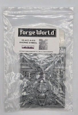FORGE WORLD FORGEWORLD WARHAMMER GAMES WORKSHOP LARGE KHORNE SYMBOL ICON NIB 