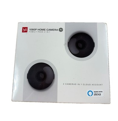 YI 1080p Home Camera AI Family Pack 2-in-1 WiFi Security Camera 2-Pack New Seal