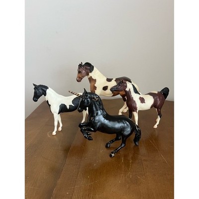 Breyer Model Horses Collectible Set of 4 Tobiano, Pinto, Unicorn III, Kalico