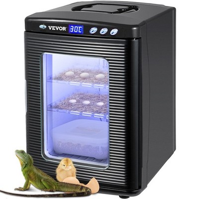 VEVOR Black Reptile Incubator 25L Scientific Lab Incubator Digital Incubator Coo