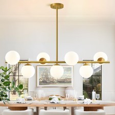 43.3" Modern Linear Chandeliers for Dining Room Pendant Light 7-Light, 43.3-...