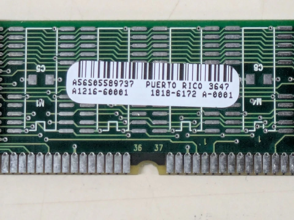 HP A1216-60001 1818-6172 5063-7944 8MB EDO 60NS SIMM 72 PIN DESIGNJET PRINTER - Image 3 of 4