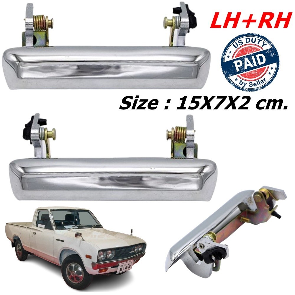 Pair Door Handles Chrome For 1972-1979 Nissan Datsun 620 Pickup LH