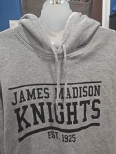 James Madison Knights Dryblend Gray Hoodie, Large