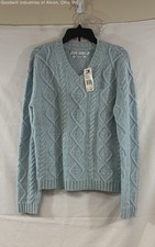 Vintage Y2K Tommy Hilfiger Men's Blue Marled Cable Knit Sweater NWT Size L
