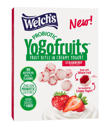 Welch's Probiotic Yogofruits, Strawberry, Soft Kids Snacks, 0.7 oz, 10 Count