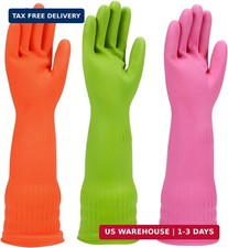 Rubber dishwashing gloves 3 or 6 Pairs for kitchen,Cleaning washing dish gloves