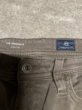 AG Adriano Goldschmied Jeans Mens 31x34 Tan The Graduate Tailored Leg