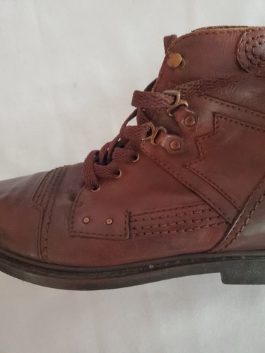 Paola Fellicci Women's Brown Leather Lace Up Ankle Bootie~ Brazil ~Size 8 - Picture 8 of 12