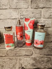 RARE POPPY Bath and Body Works 4 Piece Set ~ Mist Shower Gel Body Cream Lotion