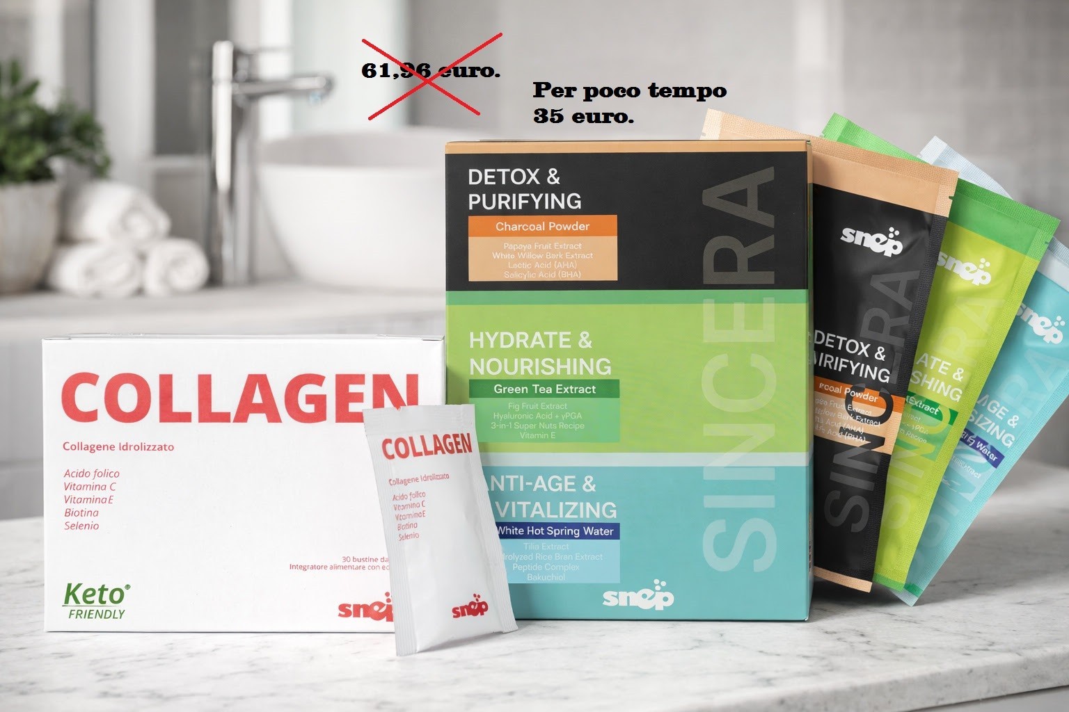 Trattamento Snep Keto Collagen: Bellezza Integrata + Sincera Trio