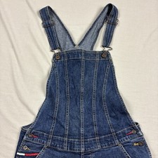 Tommy Hilfiger Vintage Y2K Denim Jean Carpenter Overalls Full Length Size Large