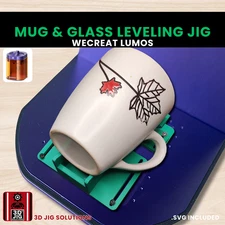 WeCreat Lumos Mug & Glass Leveling Jig | Laser Engraving Alignment Tool